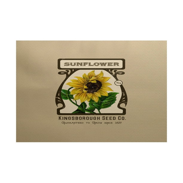 E by design RFN490TA9-23 Sunflower 2 x 3 Brown/Taupe/Beige Floral Print Indoor/Outdoor Rug E by design RFN490TA9-23 Sunflower 2 x 3 Brown/Taupe/Beige Floral Print Indoor/Outdoor Rug